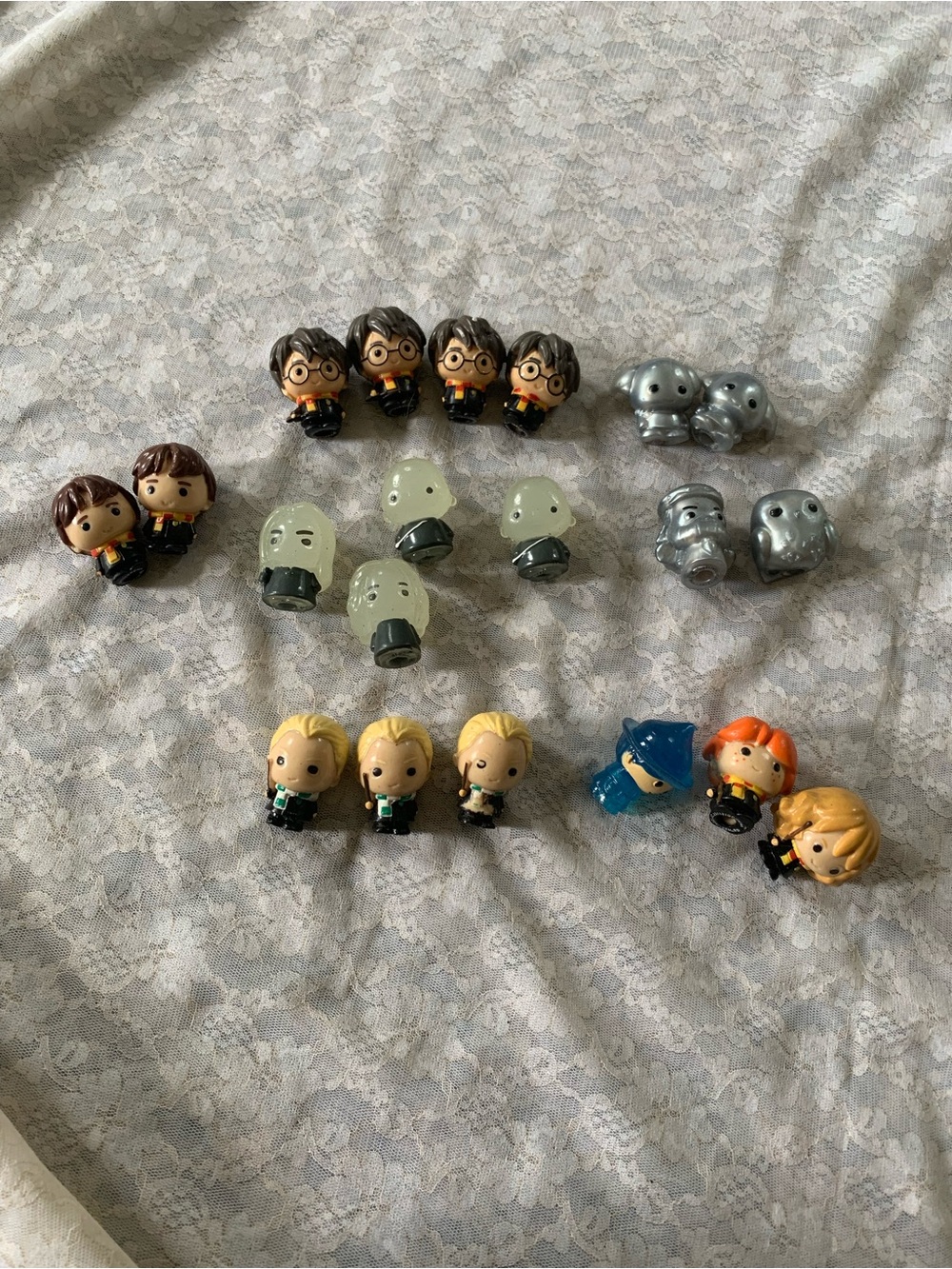 Harry Potter Ooshies Pencil Toppers Lot of 20 - Glow in Dark, Metallic Silver